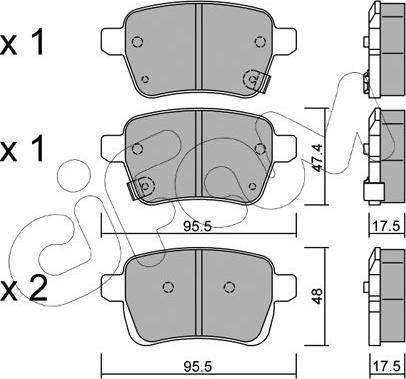 Cifam 822-1012-0 - Bremžu uzliku kompl., Disku bremzes www.autospares.lv