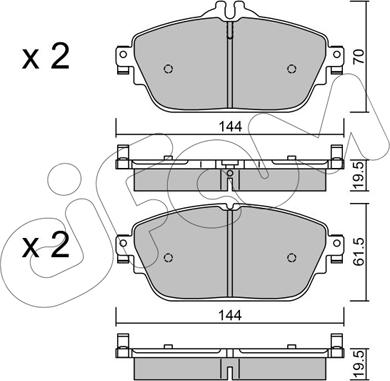 Cifam 822-1017-0 - Bremžu uzliku kompl., Disku bremzes www.autospares.lv