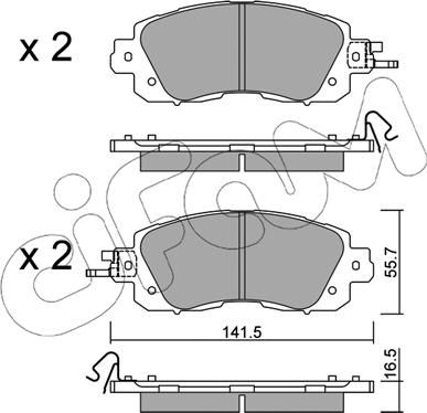 Cifam 822-1080-0 - Bremžu uzliku kompl., Disku bremzes www.autospares.lv