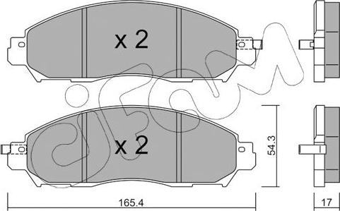 Cifam 822-1081-0 - Bremžu uzliku kompl., Disku bremzes www.autospares.lv