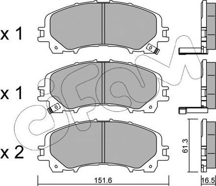 Cifam 822-1082-0 - Bremžu uzliku kompl., Disku bremzes www.autospares.lv