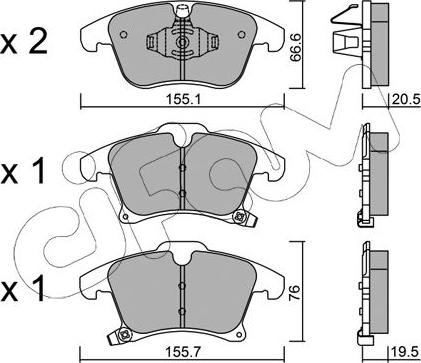 Cifam 822-1039-0 - Bremžu uzliku kompl., Disku bremzes www.autospares.lv