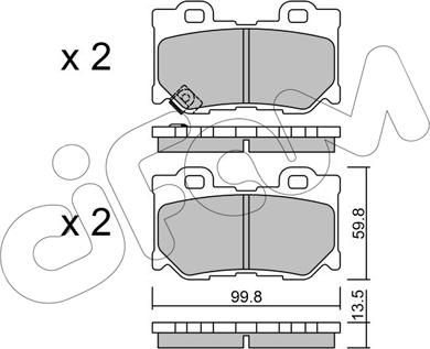 Cifam 822-1030-0 - Bremžu uzliku kompl., Disku bremzes www.autospares.lv