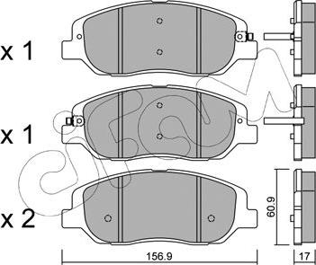 Cifam 822-1031-0 - Bremžu uzliku kompl., Disku bremzes www.autospares.lv