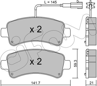 Cifam 822-1033-0 - Bremžu uzliku kompl., Disku bremzes www.autospares.lv