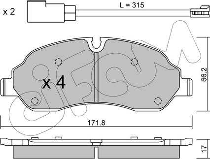 Cifam 822-1032-0 - Bremžu uzliku kompl., Disku bremzes autospares.lv