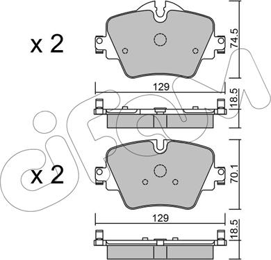 Cifam 822-1037-0 - Bremžu uzliku kompl., Disku bremzes www.autospares.lv