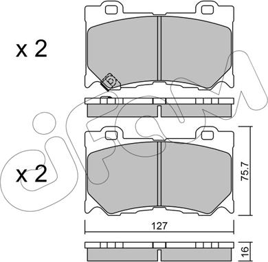 Cifam 822-1029-0 - Bremžu uzliku kompl., Disku bremzes www.autospares.lv