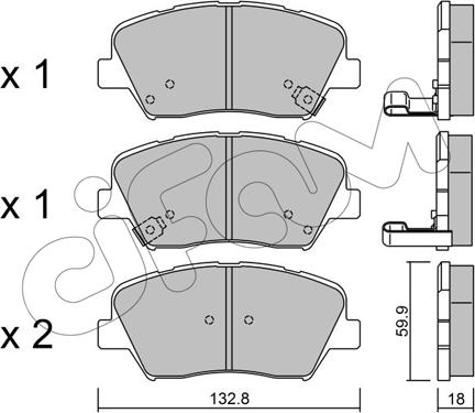 Cifam 822-1026-0 - Bremžu uzliku kompl., Disku bremzes www.autospares.lv