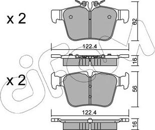 Cifam 822-1020-0 - Bremžu uzliku kompl., Disku bremzes autospares.lv