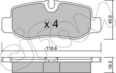 Cifam 822-1023-0 - Bremžu uzliku kompl., Disku bremzes www.autospares.lv