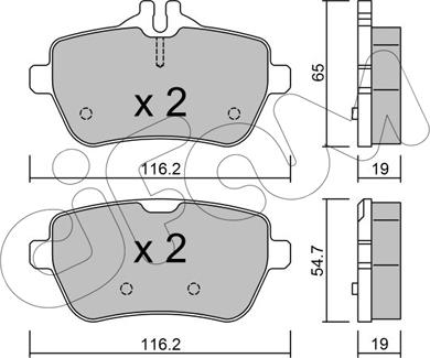 Cifam 822-1022-0 - Bremžu uzliku kompl., Disku bremzes www.autospares.lv