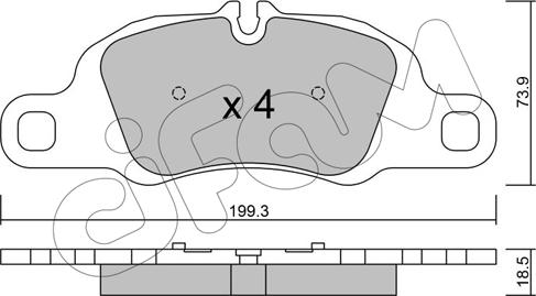 Cifam 822-1027-0 - Bremžu uzliku kompl., Disku bremzes www.autospares.lv