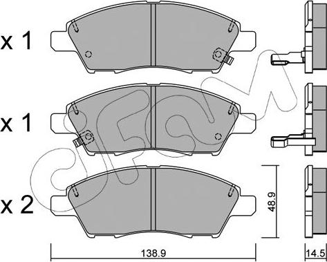 Cifam 822-1079-0 - Bremžu uzliku kompl., Disku bremzes www.autospares.lv