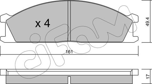 Cifam 822-107-0 - Bremžu uzliku kompl., Disku bremzes www.autospares.lv