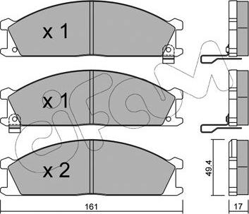 Cifam 822-107-1 - Bremžu uzliku kompl., Disku bremzes www.autospares.lv