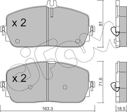 Cifam 822-1194-0 - Bremžu uzliku kompl., Disku bremzes www.autospares.lv