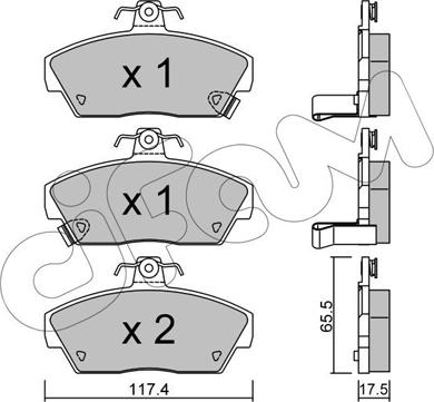 Cifam 822-119-0 - Brake Pad Set, disc brake www.autospares.lv