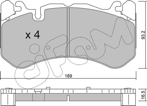 Cifam 822-1198-1 - Bremžu uzliku kompl., Disku bremzes www.autospares.lv