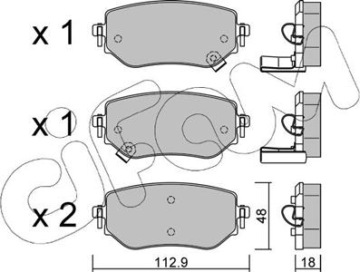 Cifam 822-1192-0 - Bremžu uzliku kompl., Disku bremzes autospares.lv