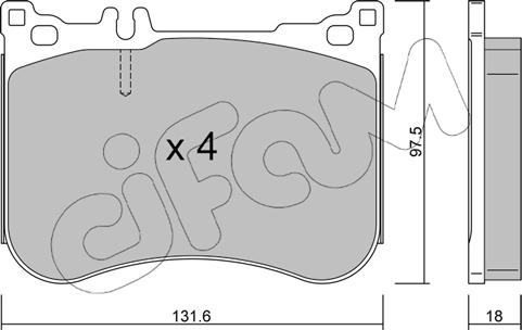 Cifam 822-1197-0 - Bremžu uzliku kompl., Disku bremzes www.autospares.lv