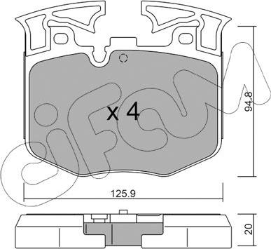 Cifam 822-1146-0 - Bremžu uzliku kompl., Disku bremzes autospares.lv