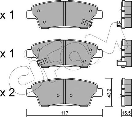 Cifam 822-1140-0 - Bremžu uzliku kompl., Disku bremzes www.autospares.lv