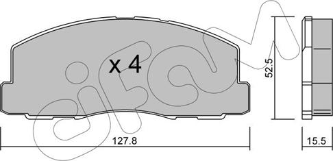 Cifam 822-114-0 - Bremžu uzliku kompl., Disku bremzes autospares.lv