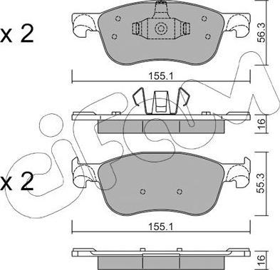 Cifam 822-1142-0 - Bremžu uzliku kompl., Disku bremzes www.autospares.lv