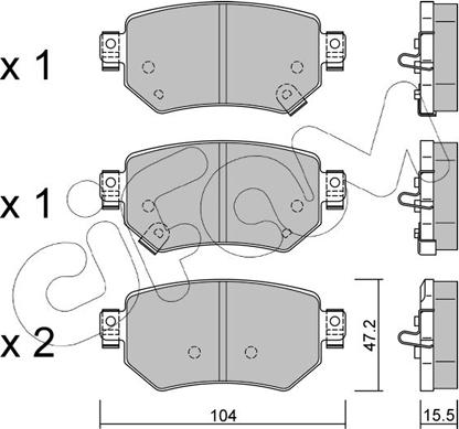 Cifam 822-1159-0 - Bremžu uzliku kompl., Disku bremzes www.autospares.lv