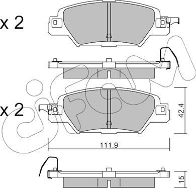 Cifam 822-1158-0 - Bremžu uzliku kompl., Disku bremzes www.autospares.lv