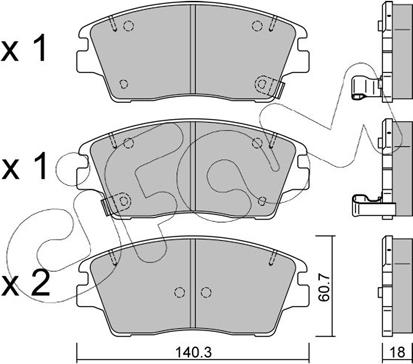 Cifam 822-1164-0 - Bremžu uzliku kompl., Disku bremzes autospares.lv