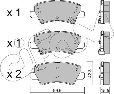 Cifam 822-1166-0 - Bremžu uzliku kompl., Disku bremzes www.autospares.lv