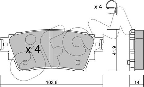 Cifam 822-1160-0 - Bremžu uzliku kompl., Disku bremzes www.autospares.lv