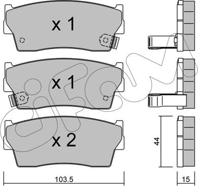 Cifam 822-116-0 - Brake Pad Set, disc brake www.autospares.lv