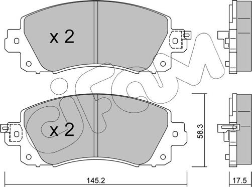 Cifam 822-1161-0 - Bremžu uzliku kompl., Disku bremzes www.autospares.lv