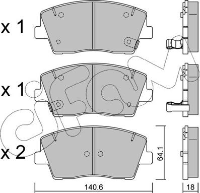 Cifam 822-1168-0 - Bremžu uzliku kompl., Disku bremzes www.autospares.lv