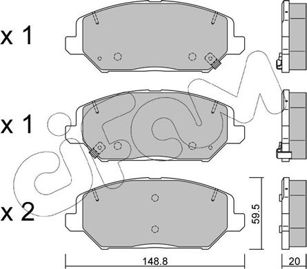 Cifam 822-1163-0 - Bremžu uzliku kompl., Disku bremzes www.autospares.lv