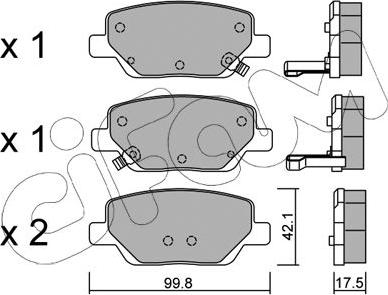 Cifam 822-1104-0 - Bremžu uzliku kompl., Disku bremzes www.autospares.lv