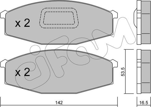 Cifam 822-110-1 - Bremžu uzliku kompl., Disku bremzes www.autospares.lv