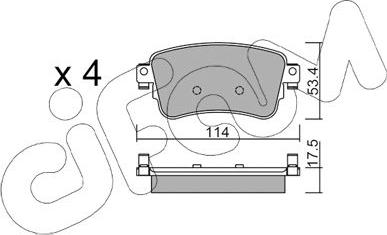 Cifam 822-1108-0 - Bremžu uzliku kompl., Disku bremzes www.autospares.lv