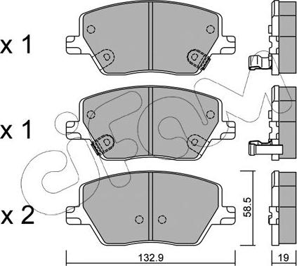 Cifam 822-1103-0 - Bremžu uzliku kompl., Disku bremzes autospares.lv