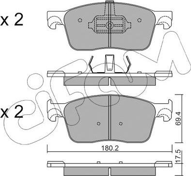 Cifam 822-1107-0 - Bremžu uzliku kompl., Disku bremzes www.autospares.lv