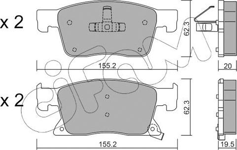 Cifam 822-1115-0 - Bremžu uzliku kompl., Disku bremzes www.autospares.lv