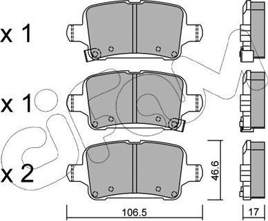 Cifam 822-1116-0 - Bremžu uzliku kompl., Disku bremzes autospares.lv