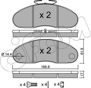 Cifam 822-111-1 - Bremžu uzliku kompl., Disku bremzes www.autospares.lv