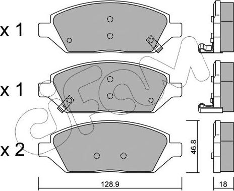 Cifam 822-1113-0 - Bremžu uzliku kompl., Disku bremzes www.autospares.lv