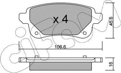 Cifam 822-1112-0 - Bremžu uzliku kompl., Disku bremzes autospares.lv