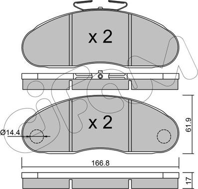 HANSAMOBIL 131512 - Bremžu uzliku kompl., Disku bremzes autospares.lv