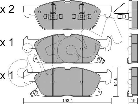 Cifam 822-1117-0 - Bremžu uzliku kompl., Disku bremzes autospares.lv